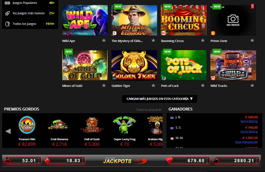 Juegos de mesa con jackpots